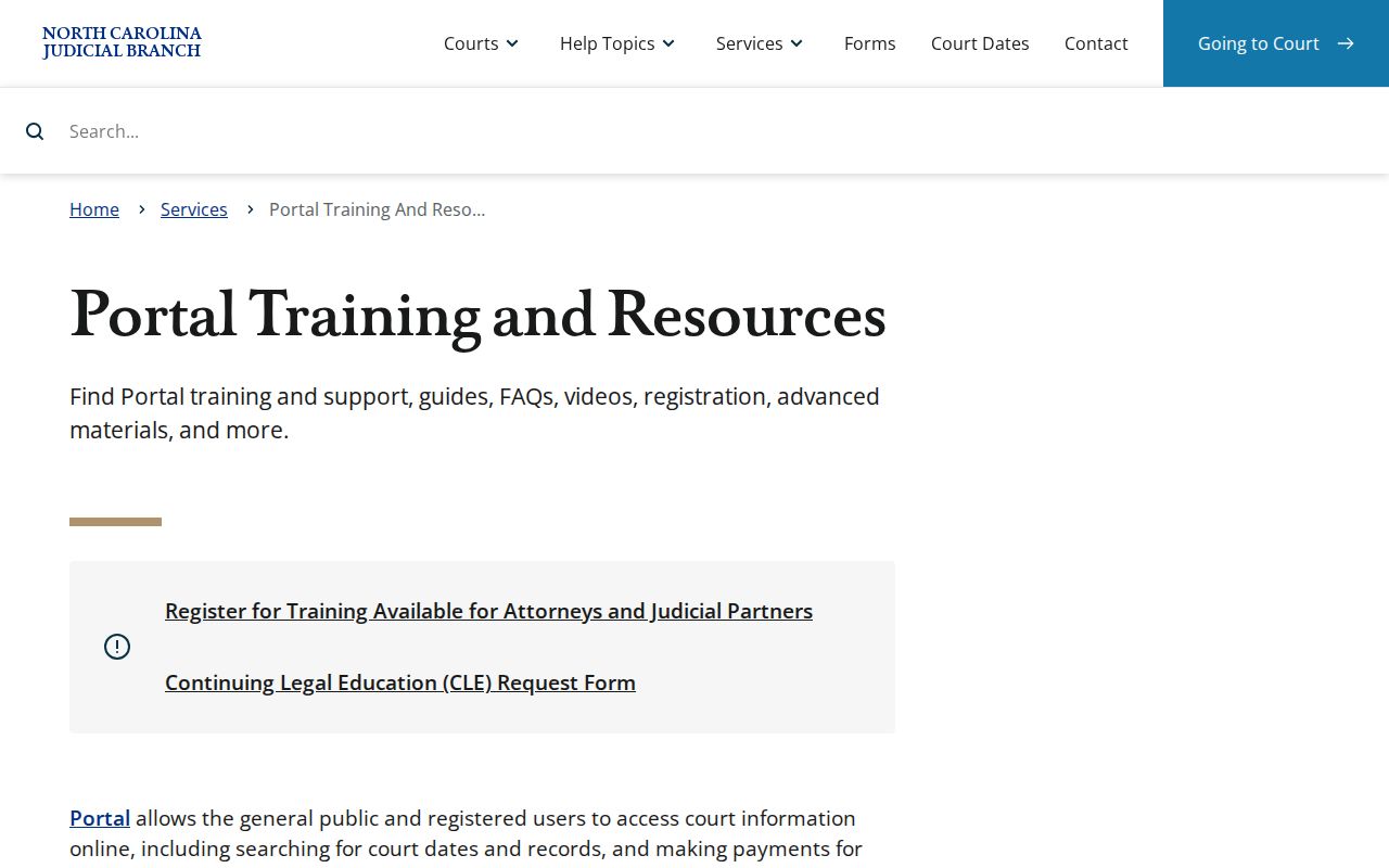 Stokes County case search training from North Carolina courts