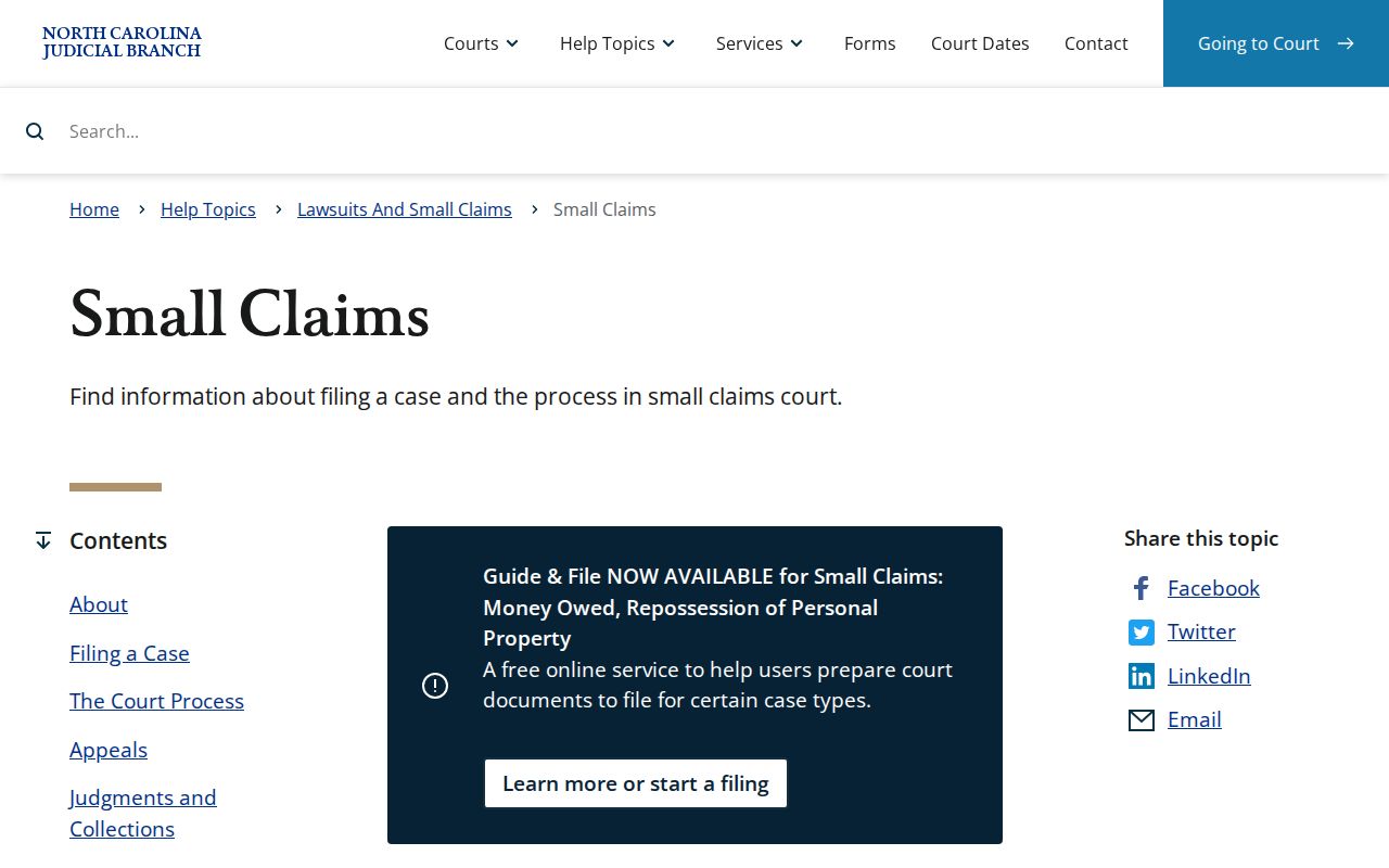 Stokes County civil docket small claims official source