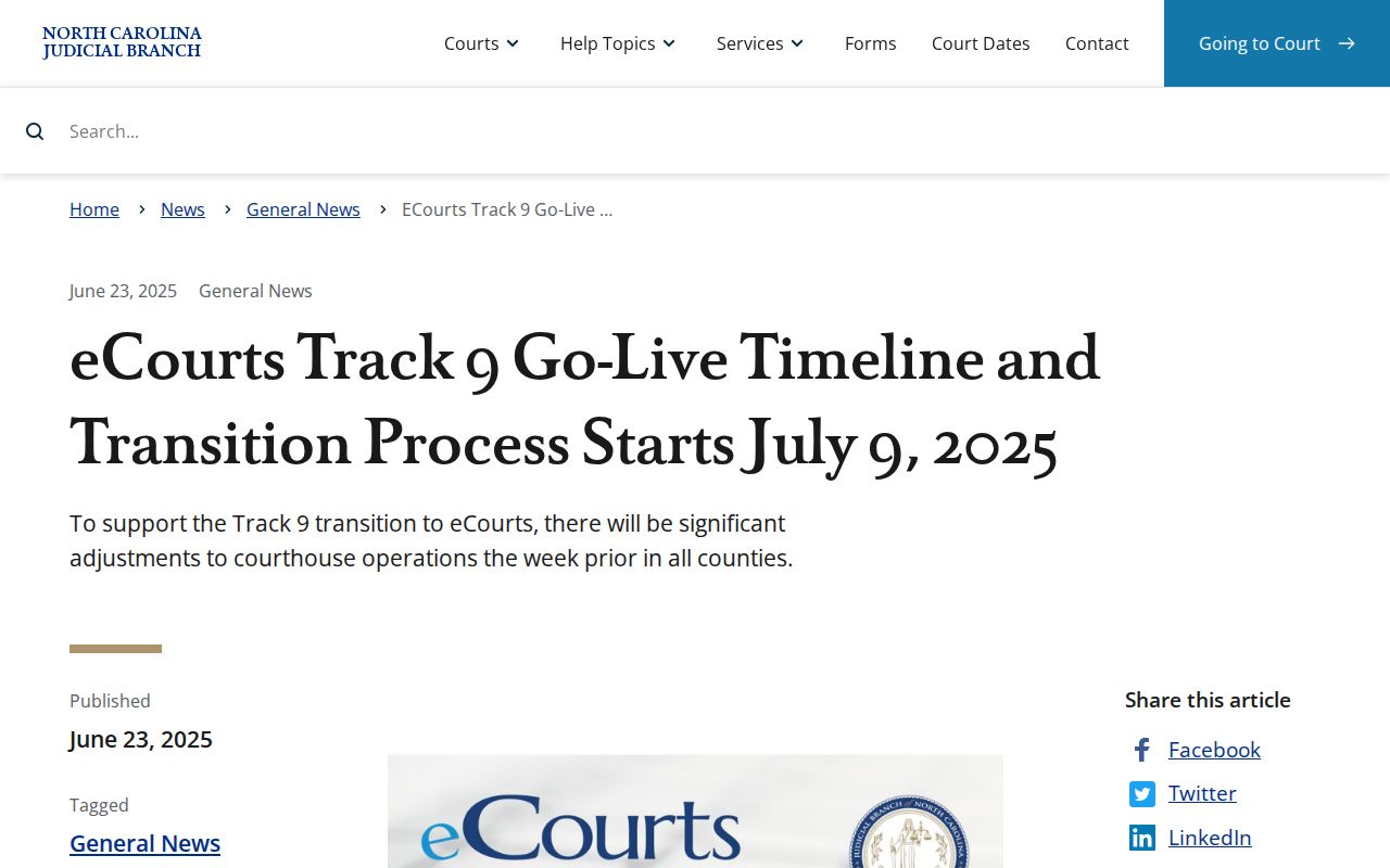 Stokes County court calendar Track 9 transition source