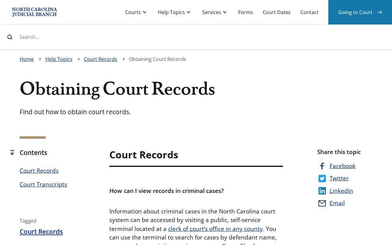 Stokes County court records guidance for Clerk and public terminal access