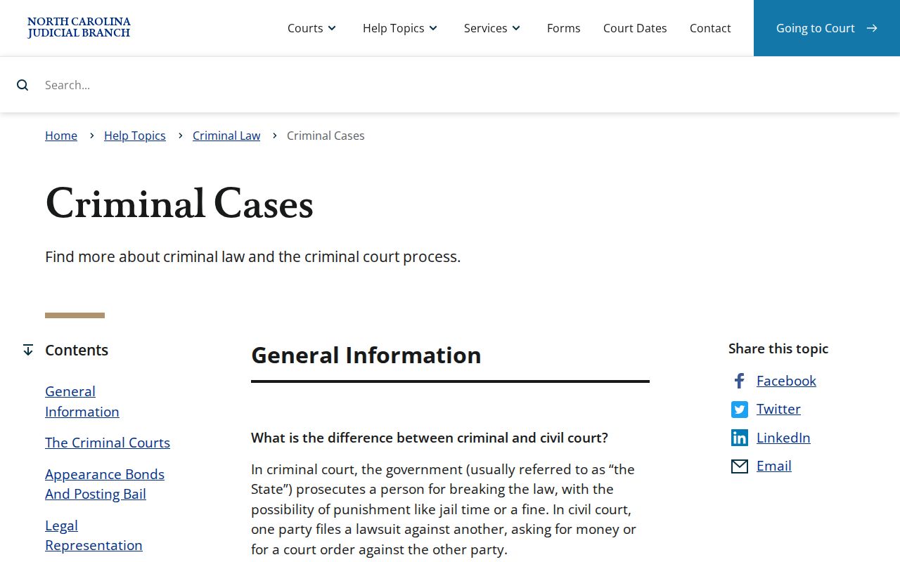 Stokes County criminal docket official criminal cases source page
