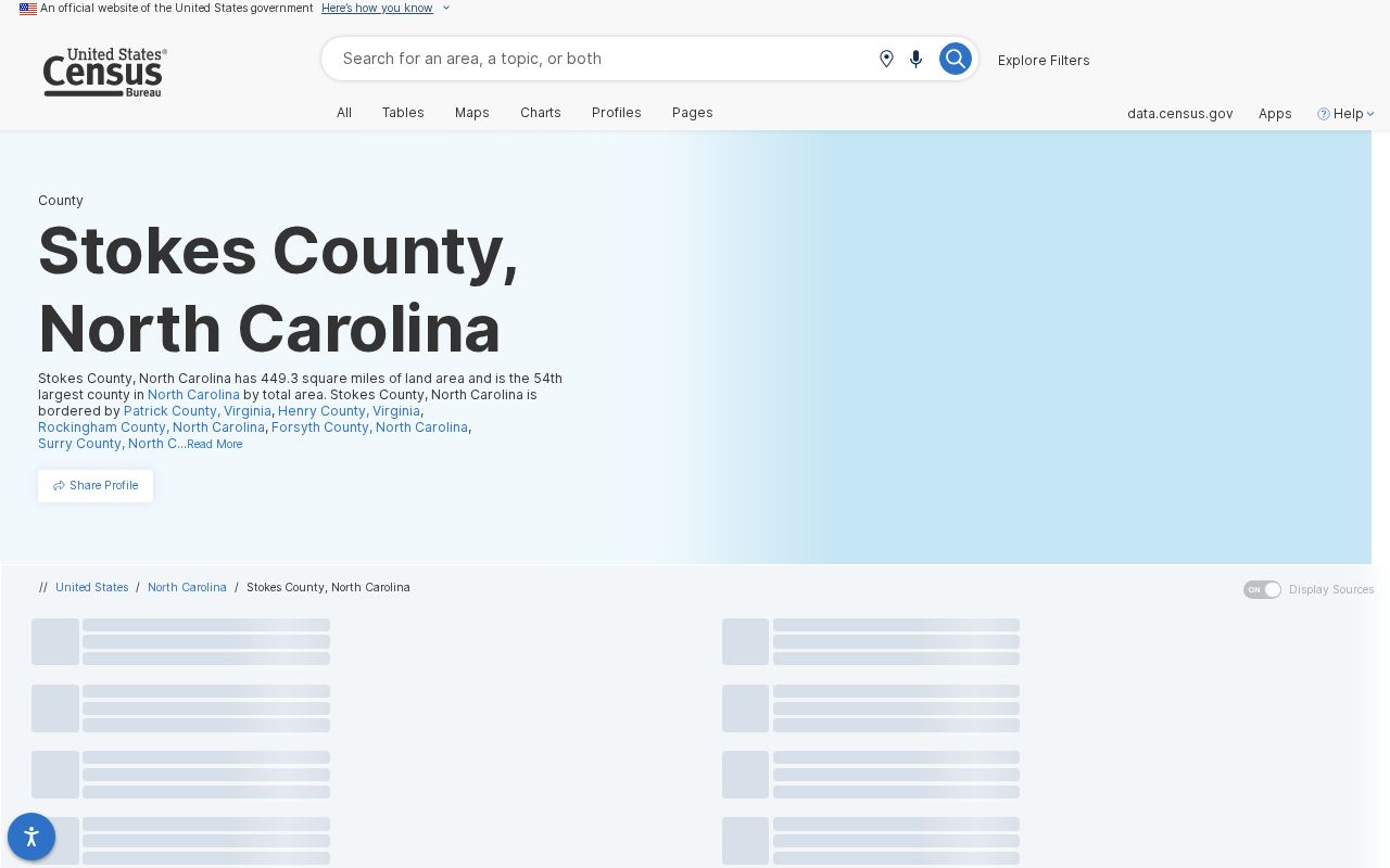 Stokes County court docket Census county profile