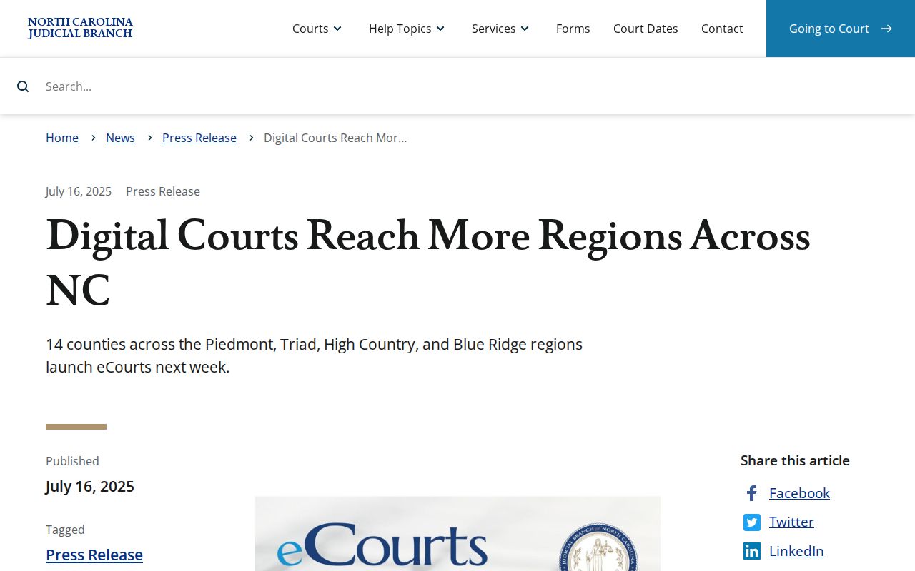 Stokes County court docket regional digital courts announcement