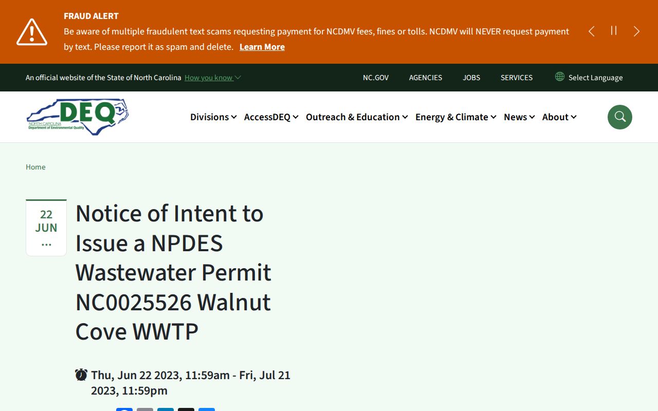 Walnut Cove court docket routing distinguished from the official state town-address notice
